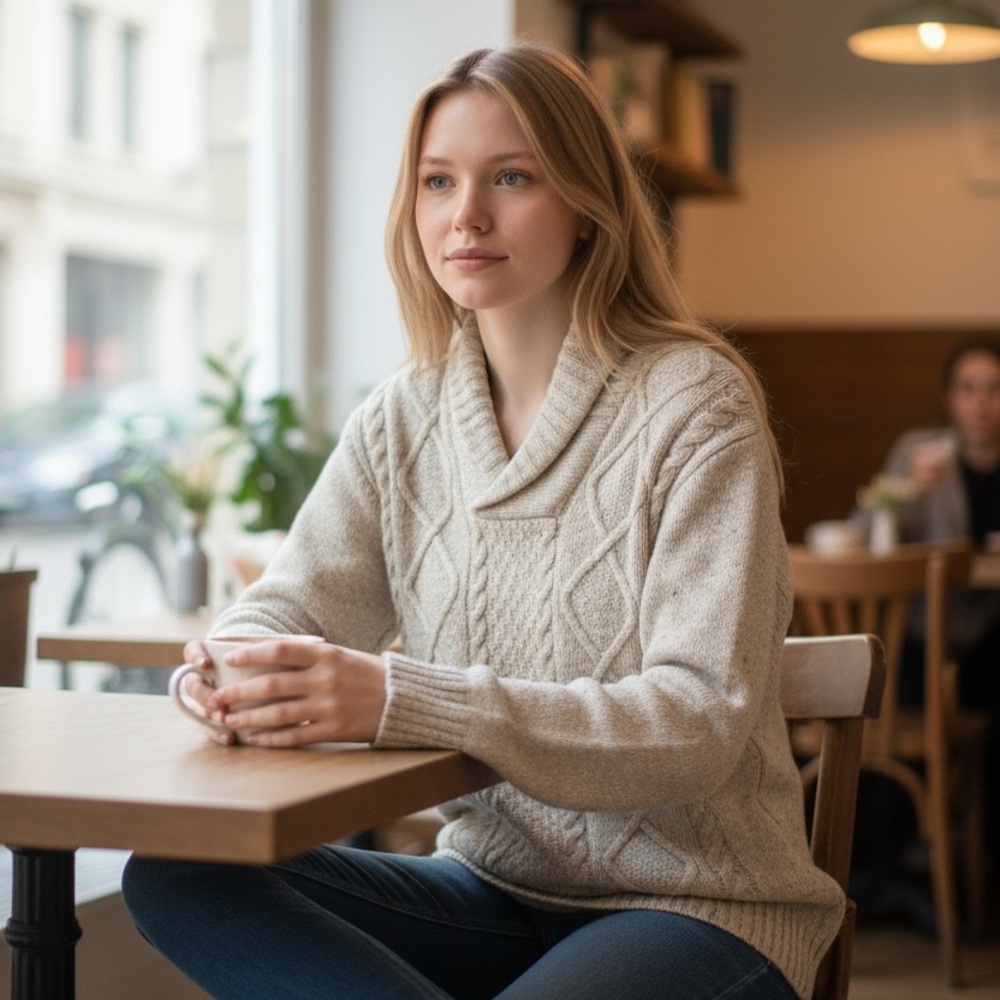 Luca Nobili Cozy Cable Knit Sweater. Made in Italy